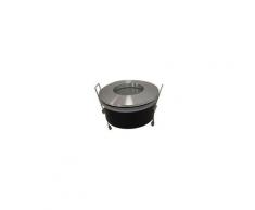 Support Spot LED BBC étanche IP65 Fixe Rond D80 Finition Alu brossé