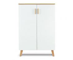 FRILI | Commode style scandinave chambre/entrée/salon | 80x117x46 cm | 2 portes + 3 compartiments