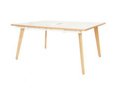 Certeo - Table de réunion Yunique | Extensible | HxLxP 740 x 1200 x 1594 mm | Double | Nature |