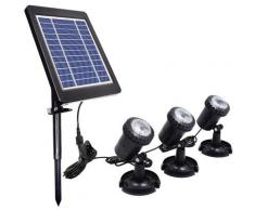 Lumieres Led Pour Piscine, Eclairage Solaire Pour Bassin De Jardin, Blanc Chaud, Trois Ampoules