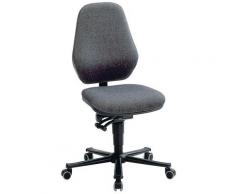 bimos Chaise d'atelier - mécanisme synchrone, avec roulettes - habillage tissu