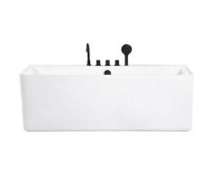 Baignoire semi-îlot rectangulaire blanche 170 cm QUATRE