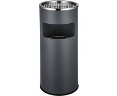 Cendrier extérieur design avec poubelle en acier inoxydable 30 litres gris
