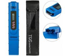 Testeur d''eau pH digitale avec écran LCD avec pile test eau piscine étang spas 2in1 - TDS - Temp