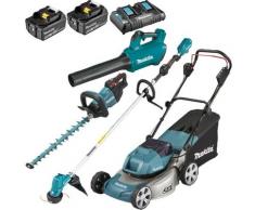Pack Makita Jardin: tondeuse 36V DLM460 + débroussailleuse 18V DUR190LZX3 + taille-haies DUH502 +