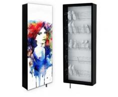 SWIVBOX | Armoire à chaussures porte pivotante 190x63.6x18cm | 5 étagères 15 paires | Impression UV