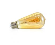 Ampoule Led 8W (70W) FILAMENT E27 Globe ST64 dor� Blanc chaud 2700�K