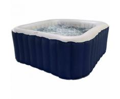 Spa gonflable jacuzzi carré bleu IOS 4 places