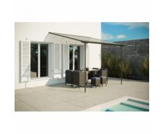 Ferrato 9,56 m² : tonnelle murale, carport en aluminium 3,75 x 2,55 m