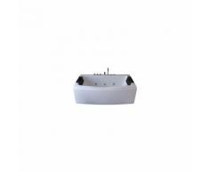 Baignoire balneo rectangulaire 170x75 hydromassante blanche