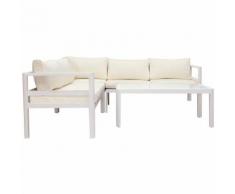 Salon de jardin design blanc avec table basse TONIGHT