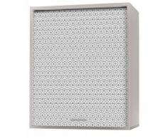 Beaux Meubles Pas Chers - Meuble Cuisine Alu 60x72 Face Imprimée - Coloris Rideau: Hexagones Gris