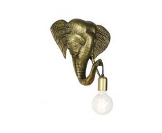 wl-animal - Applique murale Rustique - 1 lumière - L 395 mm - Doré/Laiton - Rustique - Éclairage