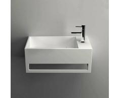 Lave-mains suspendu, vasque rectangulaire en Solid surface - Mona D