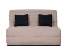 Banquette BZ 140 ORLANDO pearl taupe - matelas Dunlopillo