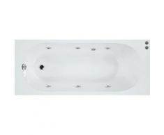 Baignoire balnéo rectangulaire 150x70 cm blanc Sanycces - Blanc