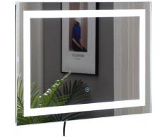 Miroir lumineux LED salle de bain 38 W interrupteur tactile 50L x 4l x 70H cm