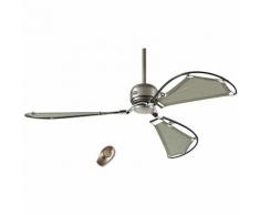 Ventilateur de plafond AVALON - Ø hélice 1580 mm - gris / chrome brossé
