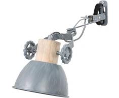 Spot mural gris clair salon chambre projecteur bois lampe de lecture pivotante 2752GR