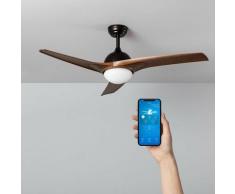 Ventilateur de plafond LED Smart WiFi Mistral CCT Seleccionable 65W Marron Sélectionnable