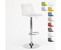 Tabouret SPIDER pour bar café cuisine haut fixe | Transparent - Grand Soleil