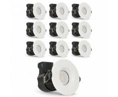 Pack de 10x Spot LED BBC encastrable 7W (60W) Multi blanc CCT 2700-3000-4000°K 3 finitions