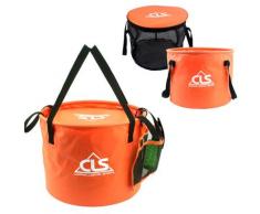 Seau pliable 30L 4-en-1 Conteneur d'eau pliant portable compact Seau pliant multifonction avec