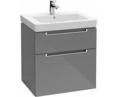 Villeroy et Boch Meuble-lavabo XXL Subway 2.0 A909, Coloris: Blanc brillant, manche : argent mat