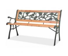 Hommoo Banc de jardin 122 cm Bois HDV26137