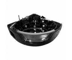 Baignoire balneo d'angle 140 x 140 noire