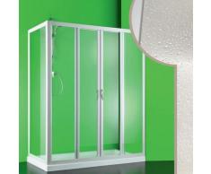 Cabine douche 80x140 CM en acrylique mod. Mercurio 2 avec ouverture centrale