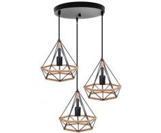 Lustre suspension rétro industriel métal chanvre corde E27 individualité créatif réglable bar café