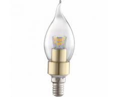Ampoule LED 4 watts E14, 320 lumens, bougie, blanc chaud