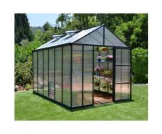 Serre de Jardin GLORY 8x12 gris anthracite - 8.9m²
