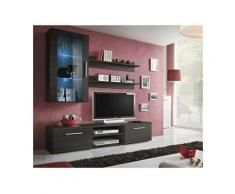 Price Factory - Meuble TV GALINO E design, coloris wengé. Meuble moderne et tendance pour votre