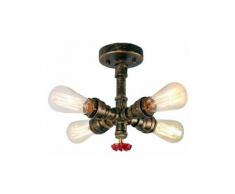 Plafonnier Vintage Industrielle Lampe de Plafond Tub Tuyau en Métal Lampe suspension pour Salon