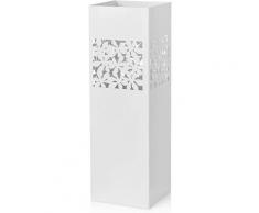 Baroni Home porte parapluie en métal au style moderne avec sculpture - support parapluie blanc avec