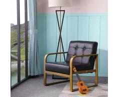 Canapé Unique Fauteuil Salon à Manger Chaise cuir - noir