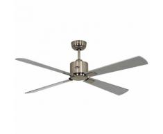 Ventilateur de plafond ECO NEO II - Ø hélice 1320 mm - bois Wengé / laque gris argent / chrome