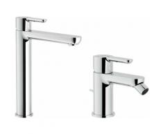 Nobili - Ensemble de mitigeur de bidet à économie d'énergie et lavabo de 268 mm de hauteur ABC