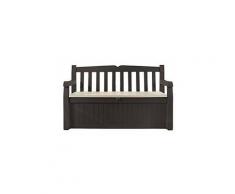 Coffre de Jardin / Banc 265L Eden Effet bois L140xP60xH84 cm Résiste au gel, intempéries et UV.