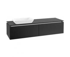 Villeroy & Boch Legato Meuble sous-lavabo B236L0, 1600x380x500mm, lavabo à gauche, éclairage LED,