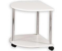Sellette guéridon table d'appoint laqué blanc - Blanc