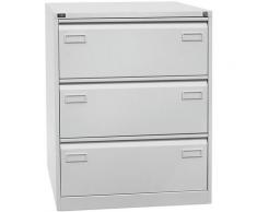 Bisley Classeur pour dossiers suspendus LIGHT, à 2 rangées, 3 tiroirs, format A4, gris clair |