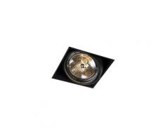 Spot à encastrer Sans cadre Oneon 1 111 Noir Qazqa Moderne Cage Lampe Luminaire interieur