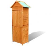 79x49x190 cm Armoire de rangement de jardin Marron