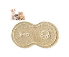 Tapis de litière pour chat Set de table pour chat Tapis de sol pour chat Tapis de toilette pour