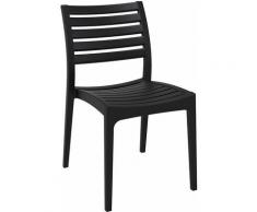 CLP - Chaise de jardin en plastique Ares noir