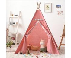 Tipi Enfant Fille, Tente de Jeu Rose Bébé Interieur Cabane Chambre Cadeaux - 110(L)x110(W)x110(H)cm