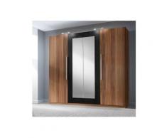 Chambre complète VERA II 160x200 cm, wengé - ARMOIRE: avec armoire